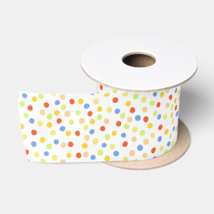 Fun Extra Small Colourful Polka Dot  Satin Ribbon