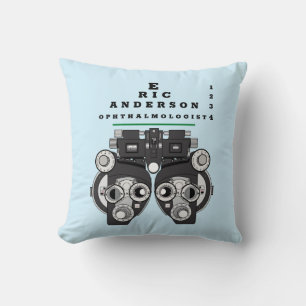 Fun Eye Care Professional Phoropter Throw Pillow