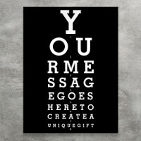 Fun Eyesight Test Chart Personalized Message