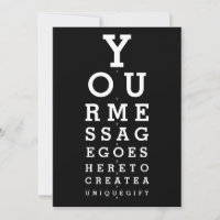 Fun Eyesight Test Chart Personalized Message