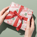 Fun Fa La La Christmas Carol Script Santa Claus Wrapping Paper<br><div class="desc">Fun fa la la Christmas carol Santa Claus wrapping paper. Design features Santa Claus character with "Fa La LA" typography script design,  christmas tree and holly to create a fun and festive wrapping paper design. Design by Moodthology Papery.</div>