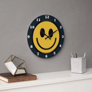 Fun face Hippie wall clock