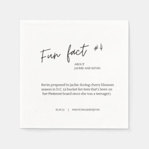 Fun Fact #4 Wedding Cocktail Napkins