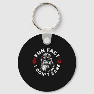 Fun Fact I Don't Care Cool Grandpa Swag Gorillas ( Keychain