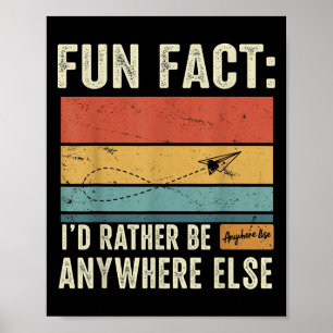 Fun Fact_ Id Rather Be Anywhere Else _ Funny Graph Poster