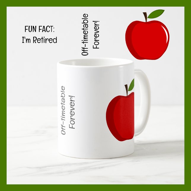 Fun Fact I'm Retired Teacher Funny Retirement Coffee Mug (Fun Fact: I'm Retired | Funny Retirement Mug for a Teacher | Cute modern elegant minimalist simple)