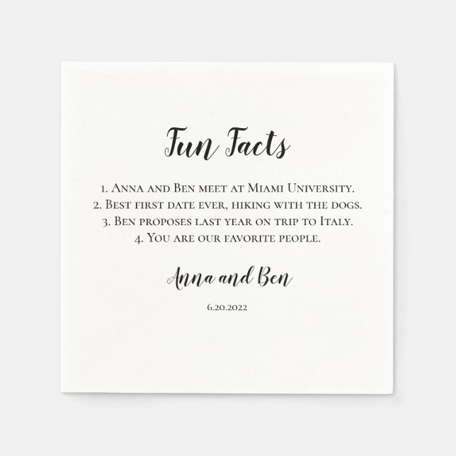 Fun Fact Napkin (Front)