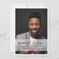 Fun facts 2 photo graduation announcement invite