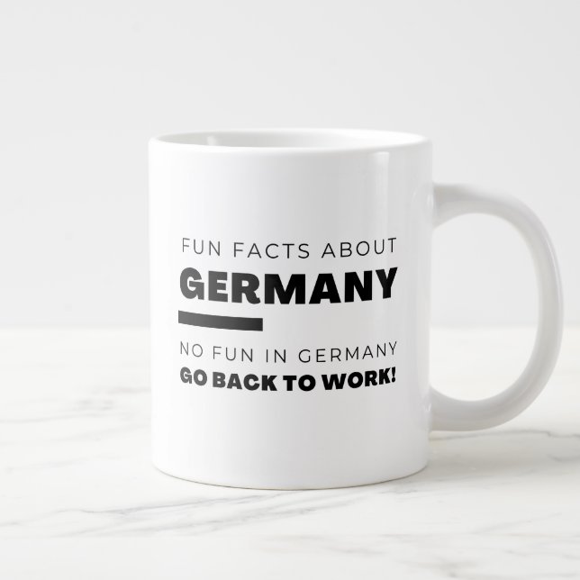 Fun Facts About Germany Large Coffee Mug (Right)