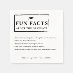 Fun Facts About The Graduate Paper Napkins