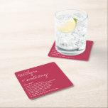 Fun Facts About The Newlyweds Modern Wedding Square Paper Coaster<br><div class="desc">Celebrate in style with these modern and very trendy wedding coasters. The design is easy to personalize with your own wording and your family and friends will be thrilled when they see these fabulous coasters. Matching items can be found in the collection.</div>