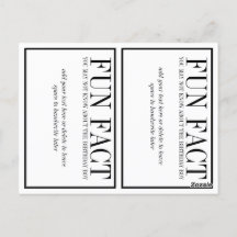 Fun Facts birthday party decorations balloon tags