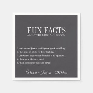 Fun Facts Black Onyx Personalized Napkin