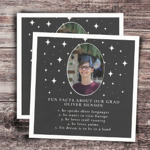 Fun Facts Graduate Photo Stars Graduation Napkins