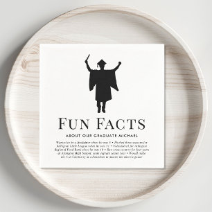 Fun Facts Graduation Party Napkin