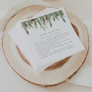 Fun Facts Holiday Wedding Personalized Napkin
