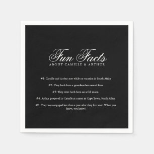Fun Facts Minimalist Monogram Script Paper Napkin