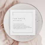 Fun Facts Modern Chic Minimalist Wedding Napkin<br><div class="desc">Minimal wedding napkins feature modern chic frame and personalized fun facts in black and white,  simple and elegant. Great for Minimalist modern wedding and other events. 
See all the matching pieces in collection.</div>