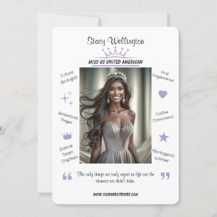 Fun Facts Pageant Promo Autograph Cards