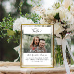 Fun Facts Photo Wedding Reception Table Numbers<br><div class="desc">These creative, Fun Facts about the bride and groom wedding table numbers will entertain your reception guest with fun and interesting information about your love story and personalities. The black and white design features hand-lettered calligraphy script and a classic serif font as well as one of your photos. Use a...</div>