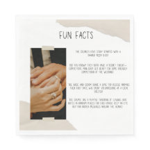fun facts simple wedding napkin