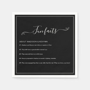 Fun Facts Wedding Napkins