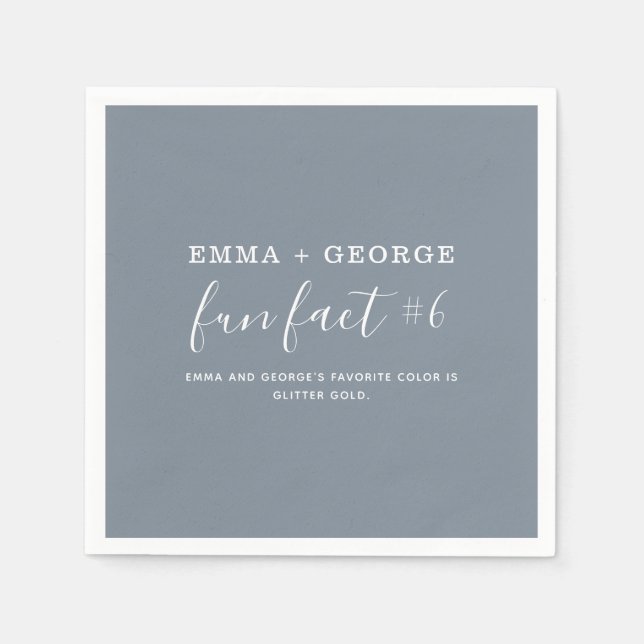 Fun Facts Wedding  Napkins (Front)