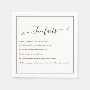 Fun Facts Wedding Napkins
