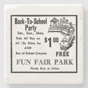 Fun Fair Park Ad 1 Stone Coaster