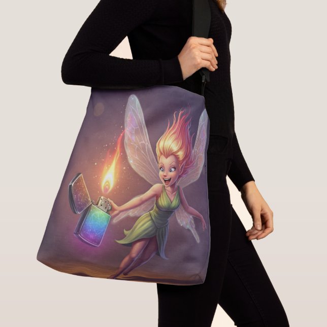 Fun Fairy Bridal Shower Tote Cross-Body Bag C (Close Up)