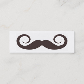Fun Fake Handle-bar Moustache Skinny Business Card