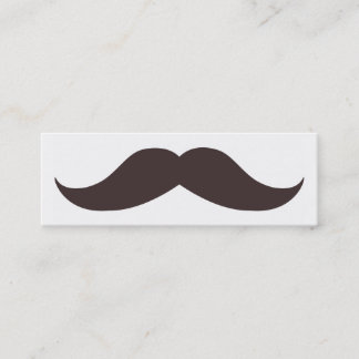 Fun Fake Moustache Skinny Business Card