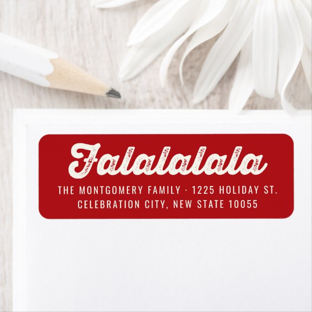 Fun Falalalala Bold Script Modern Holiday Adresse (En situation)