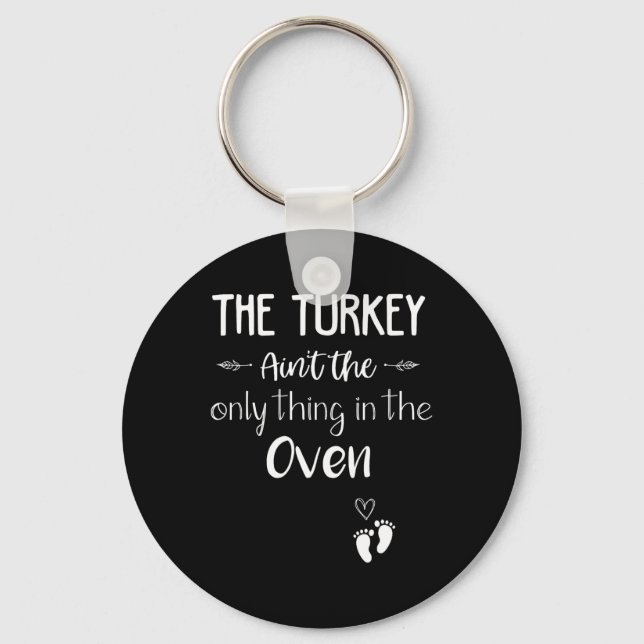 Fun Fall By The Turkey Fall Autumn  Keychain (Front)