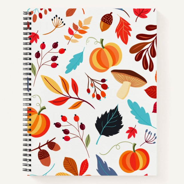 Fun fall harvest pattern notebook (Front)