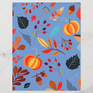 Fun fall harvest pattern scrapbook paper