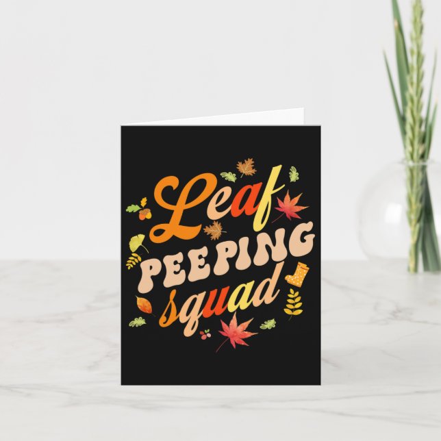 Fun Fall Season Leaves Bunnyer Leaf Bunnying Squad Card (Front)