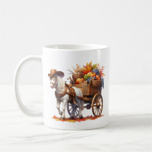Fun Fall Seasonal horse monogram Coffee Mug