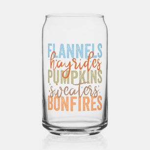 Fun Fall Vibes Can Glass