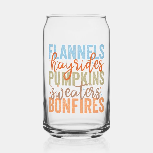 Fun Fall Vibes Can Glass (Front)