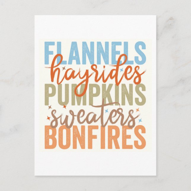 Fun Fall Vibes Postcard (Front)