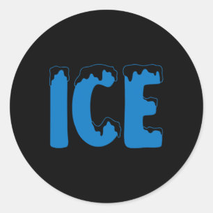 Fun Family Halloween Costume Ice and Ba Classic Round Sticker