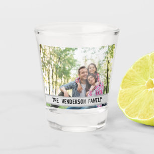 Fun Family Photo Monogram Shot Glass