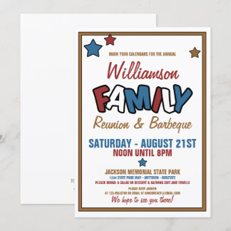 Fun Family Reunion Invitations