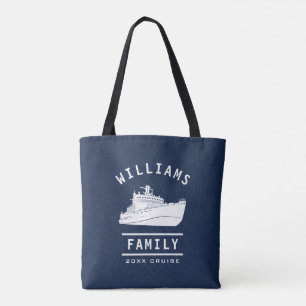 Fun Family Reunion Summer Vacation Cruise Ship Sea Tote Bag