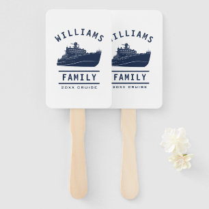 Fun Family Reunion Summer Vacation Sea Cruise Ship Hand Fan