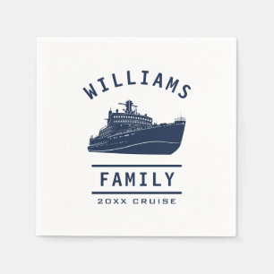 Fun Family Reunion Summer Vacation Sea Cruise Ship Napkin
