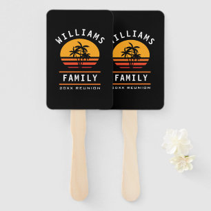 Fun Family Reunion Summer Vacation Tropical Beach Hand Fan