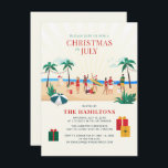 Fun Family Summer Christmas in July Party Invitation<br><div class="desc">Cute Christmas in July Fun Family Summer Party Invitation you can easily customize for your summer bbq,  backyard,  beach,  or tailgate party.</div>