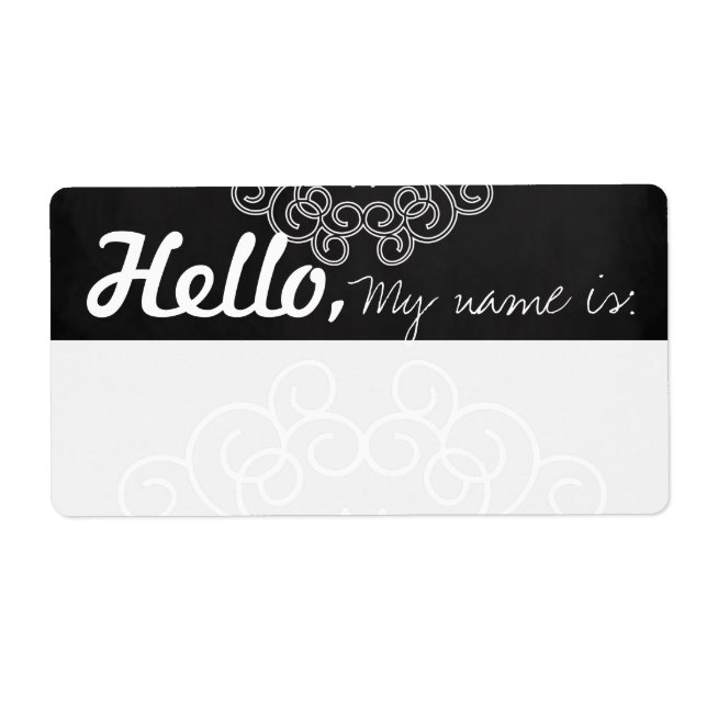 Fun Fancy Party Name Tags (Front)